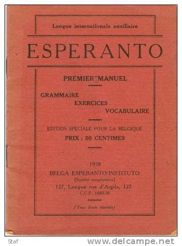 Esperanto Langue Internationale Auxiliaire + 8 Petits Livres : Voir 10 Scans : 1938 - Oude Boeken