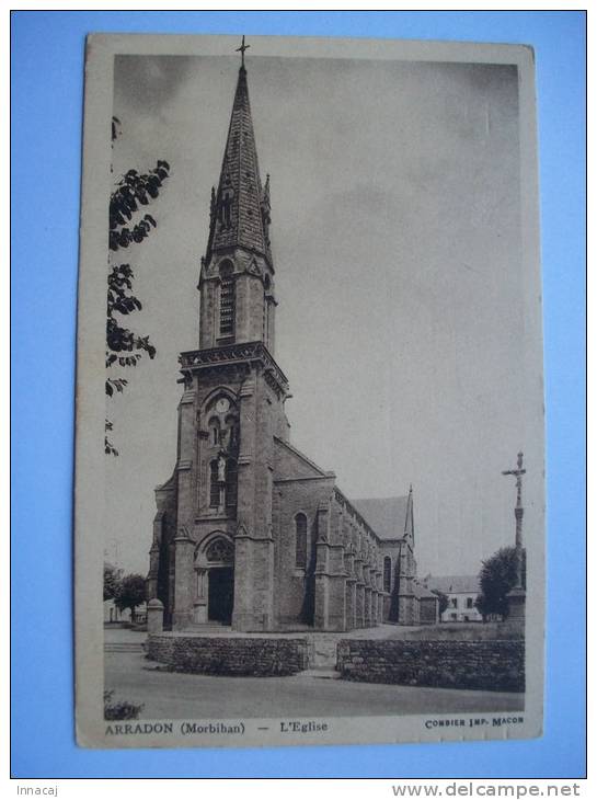 Ma Réf: 68-3-55.                ARRADON     L'Eglise   ( Brunâtre ). - Arradon