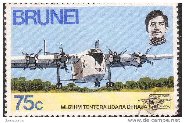 Brunei 1972 Airplane Beverley Airplane Landing Used - Brunei (1984-...)