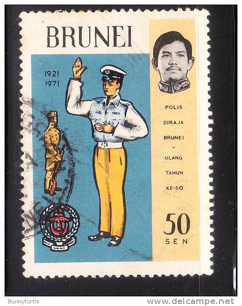 Brunei 1971 50th Anniv. Royal Police Force 50cents Used - Brunei (...-1984)