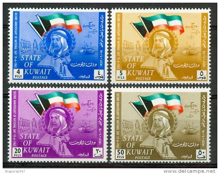 1963 Kuwait Bandiere Flag Drapeu Set MNH** Fo113 - Koweït