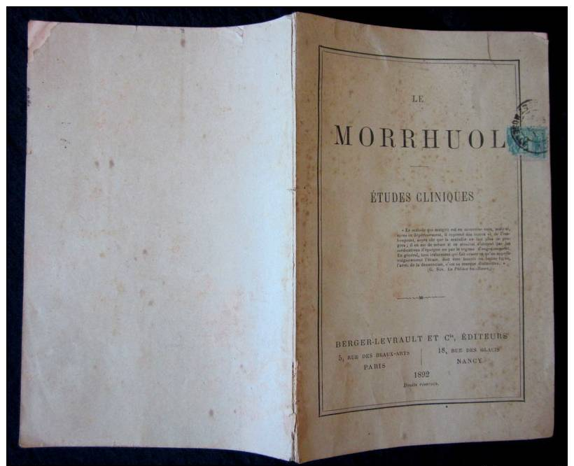 ANCIEN LIVRE MEDICAL 1892 MEDICAMENT Le MORRHUOL Foi De Morue Etude Clinique DOCTEUR - 1801-1900