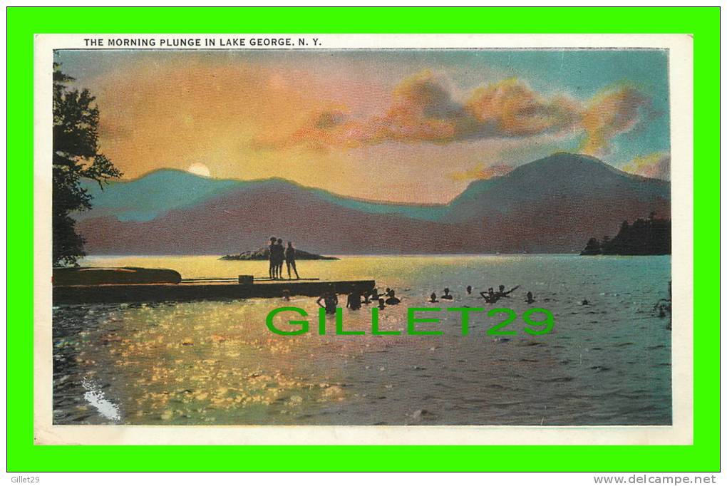 LAKE GEORGE, NY -  THE MORNING PLUNGE IN LAKE GEORGE - - Lake George