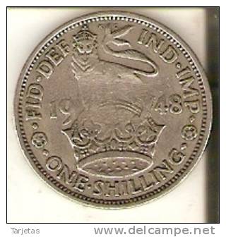 MONEDA DE REINO UNIDO DE 1 SHILLING DEL AÑO 1948 DEL IMPERIO EN LA INDIA  (COIN) - Colonias