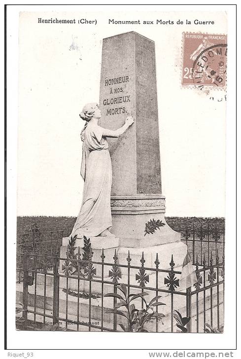 Henrichemont - Monument Aux Morts De La Guerre. - Henrichemont