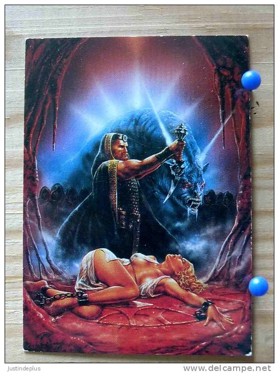 LUIS ROYO COLLECTOR CARDS  73 NIGHTMARE OF GOD PIN UP SEIN NU SERIE FROM FANTASY TO REALITY - Autres & Non Classés