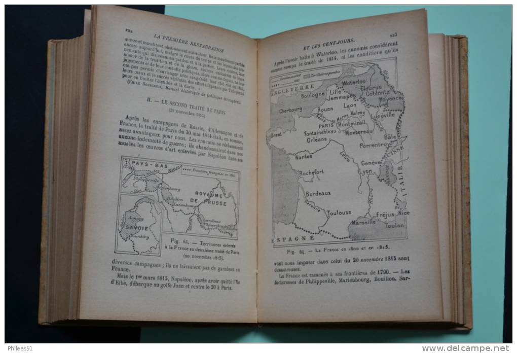 Cours d'histoire de France - de 1774 à 1851 - 2ème année E. SIEURIN et C. CHABERT - 1922 - MASSON et Cie éditeurs