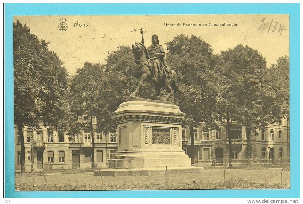 Kaart Met Cirkelstempel Zonder Datummidden Van CASTEAU Met Stempel DEPOSE AU GUICHET - Fortuna (1919)