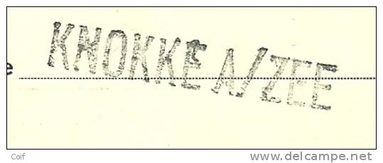 858 Op Postkaart Met Stempel ANTWERPEN , Naar Stationchef KNOKKE A/ZEE (naamstempel) - 1951-1975 Heraldieke Leeuw