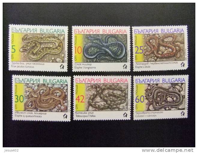 BULGARIA 1989   YV 3268 / 3273 **  FAUNE    SERPENTS - Serpents