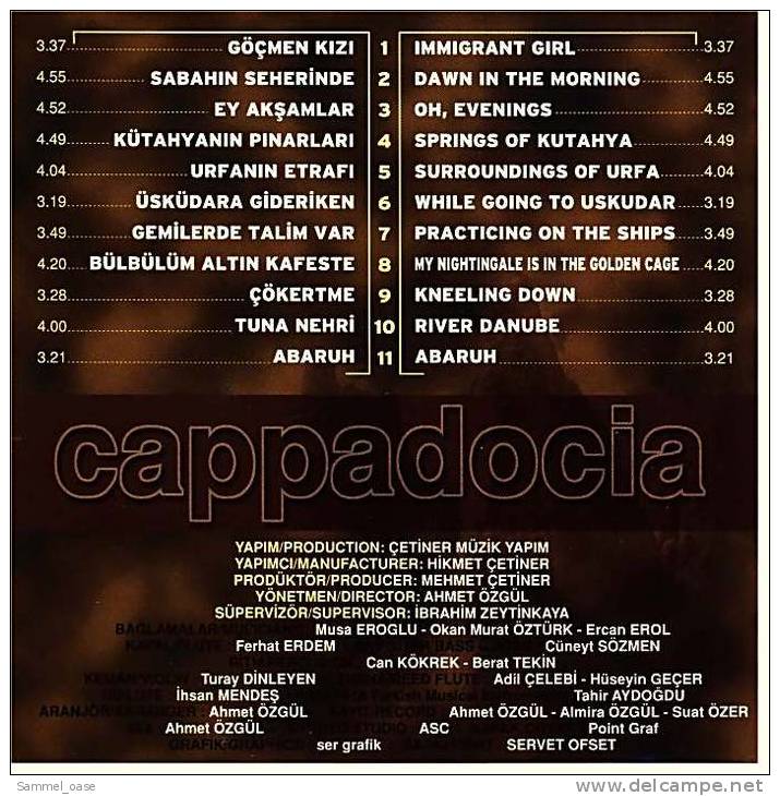 Musik CD -  Cappadocia  - Turkish Folk Guitar - Instrumental - Country & Folk
