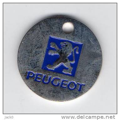 Jeton  De  Caddie  Automobile  Peugeot  Grand  Sigle  Verso  Vierge - Moneda Carro