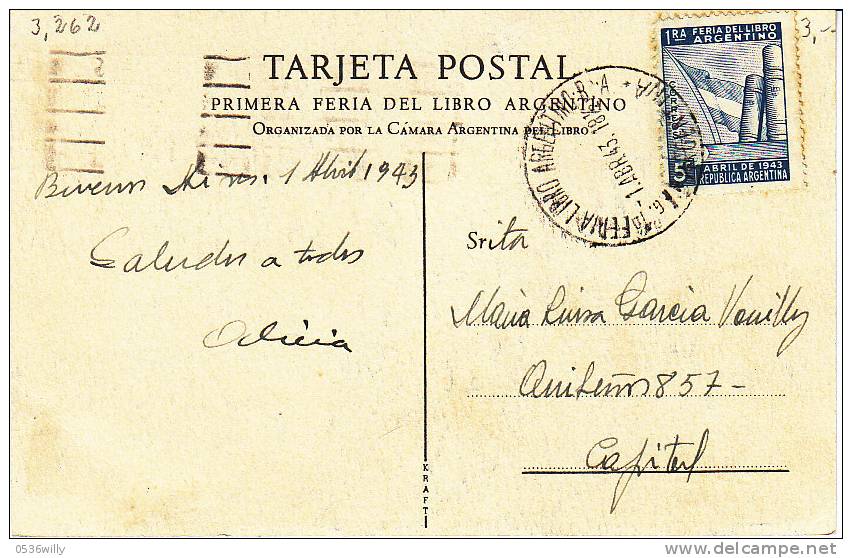 Argentinien 1943. B.A. Feria Libro Argentino - Buch (3.262) - Lettres & Documents