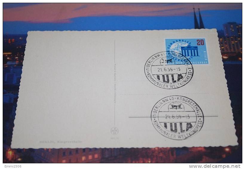 Berlin 1959   Mi. 189 /  Stempel / Kommunale Weltkongress  21.6.1959    ( 3 ) - Franking Machines (EMA)