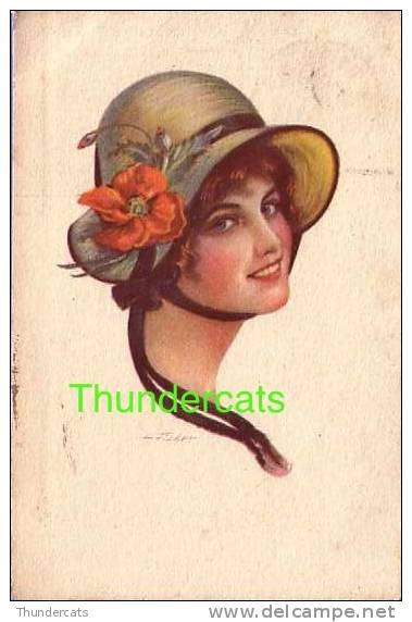 CPA ILLUSTRATEUR FEMME ART NOUVEAU ** HARRISON FISHER ** ARTIST SIGNED GLAMOUR  CARD LADY - Fisher, Harrison