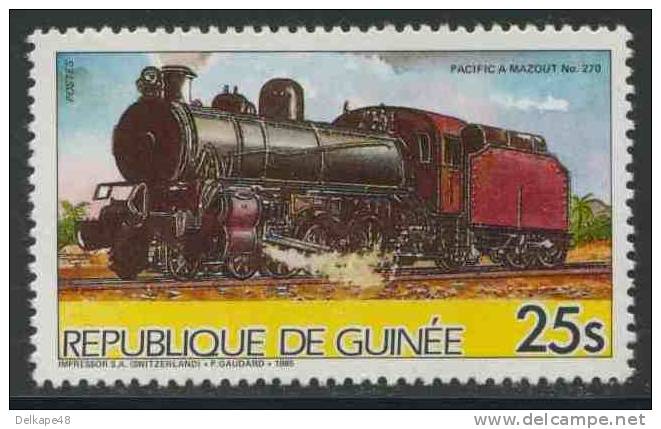 Guinea / Rep. Guinee 1985 Mi 1078 A ** Pacific Steam Locomotive No. 270 - 150 Years Railways In Germany / Eisenbahnen - Treinen