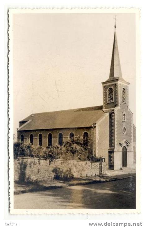 DURNAL-VALLEE DU BOCQ-CARTE-PHOTO-EGLISE-KERK-RARE!!!-CARTE VIERGE - Yvoir