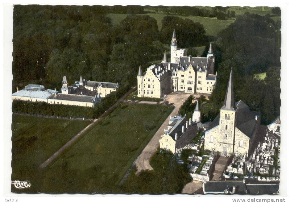 LEIGNON-EGLISE ET CHATEAU-KASTEEL-RARE!!-CARTE ENVOYEE-EDIT.COMBIER IMP.MACON-EXCLUSIVITE MAISON MELCHIOR - Ciney