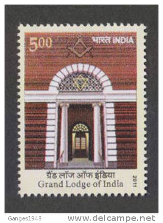 India  2011 -  5oo  GRAND LODGE OF INDIA  Masonic Society  Freemasonry  #  31578 S Inde Indien - Francmasonería
