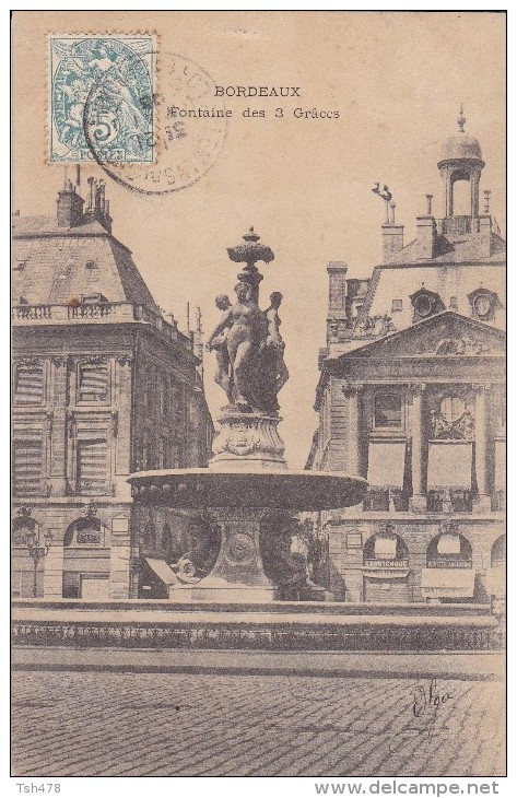 33---BORDEAUX---fontaine Des 3 Grâces---voir 2 Scans - Bordeaux