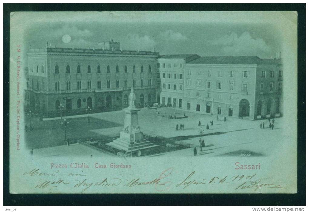 30K115 SASSARI ITALY TO SVICHTOV 1901 Postage Due , Portomarken Taxe  Bulgaria Bulgarie Bulgarien - Portomarken