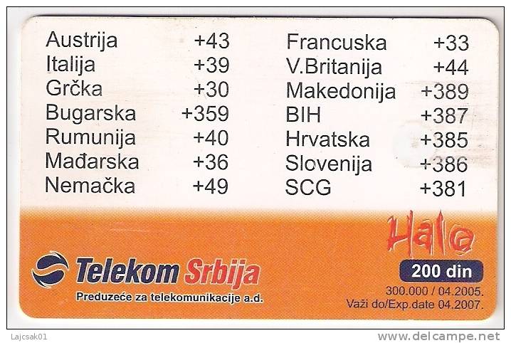 SERBIA 300.000 / 04.2005. Phone Telephone - Yougoslavie