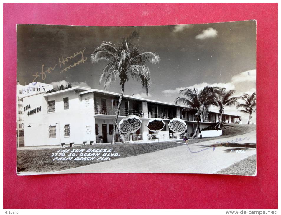 Rppc By Cook---- Florida > Palm Beach   The Sea Breeze Ocean Blvd 1951 Cancel---  Ref  731 - Palm Beach