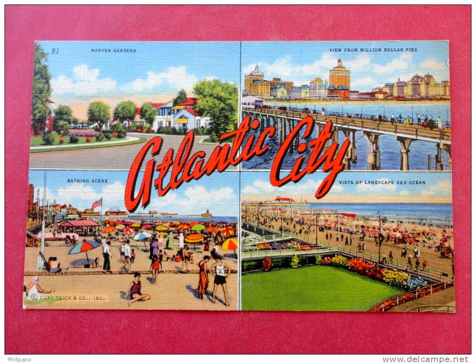 New Jersey > Atlantic City  Multi View Linen--  Ref  731 - Atlantic City