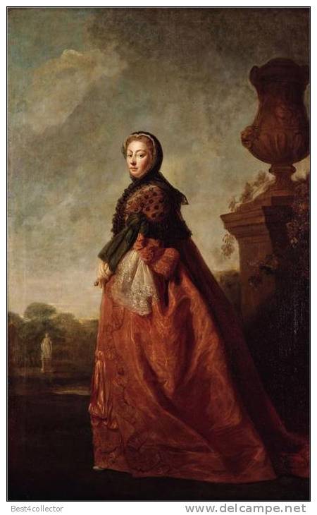 @@@ MAGNET - Allan Ramsay - Portrait Of Augusta Of Saxe Gotha, Princess Of Wales, 1780 - Publicitaires