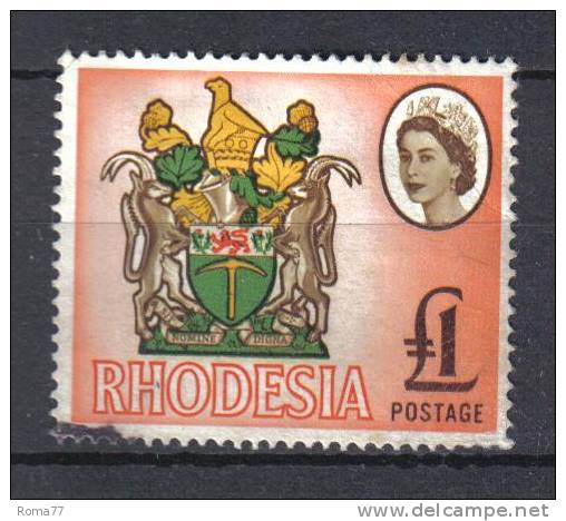 R193 - RHODESIA DEL SUD , 1 Sterlina N. 143  Used - Rodesia Del Sur (...-1964)
