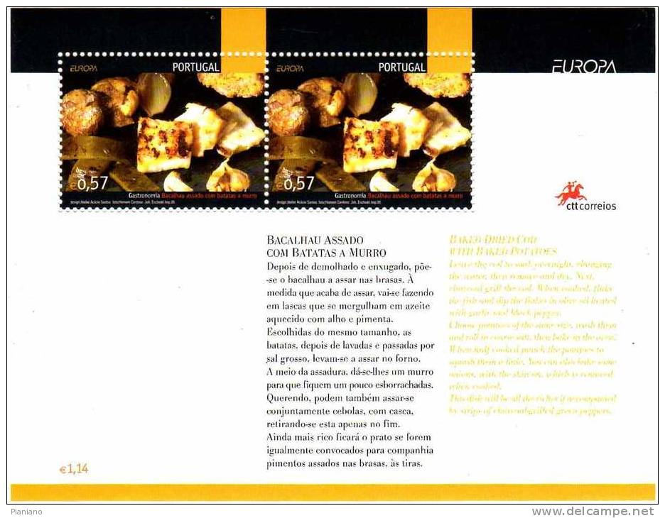 PIA - PORTUGAL  - 2005 : Europa  -  (Yv Bf  215) - Ungebraucht