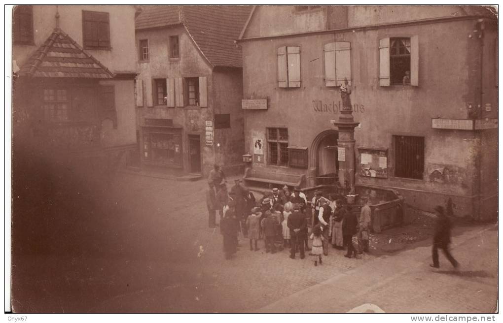 Carte Postale Photo De La Fontaine De TURCKHEIM Avec Animation        - RARE - - Turckheim