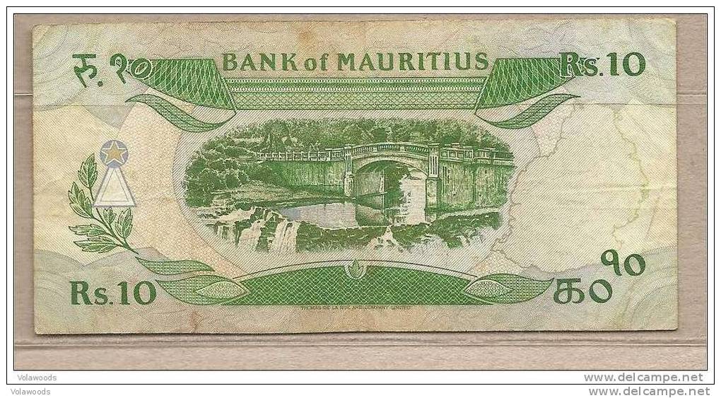 Mauritius -  Banconota Circolata Da 10 Rupie P-35a - 1985 #18 - Maurice