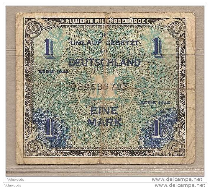 Germania - Occupazione Interalleata - Banconota Circolata Da 1 Marco - 1944 - 2. WK