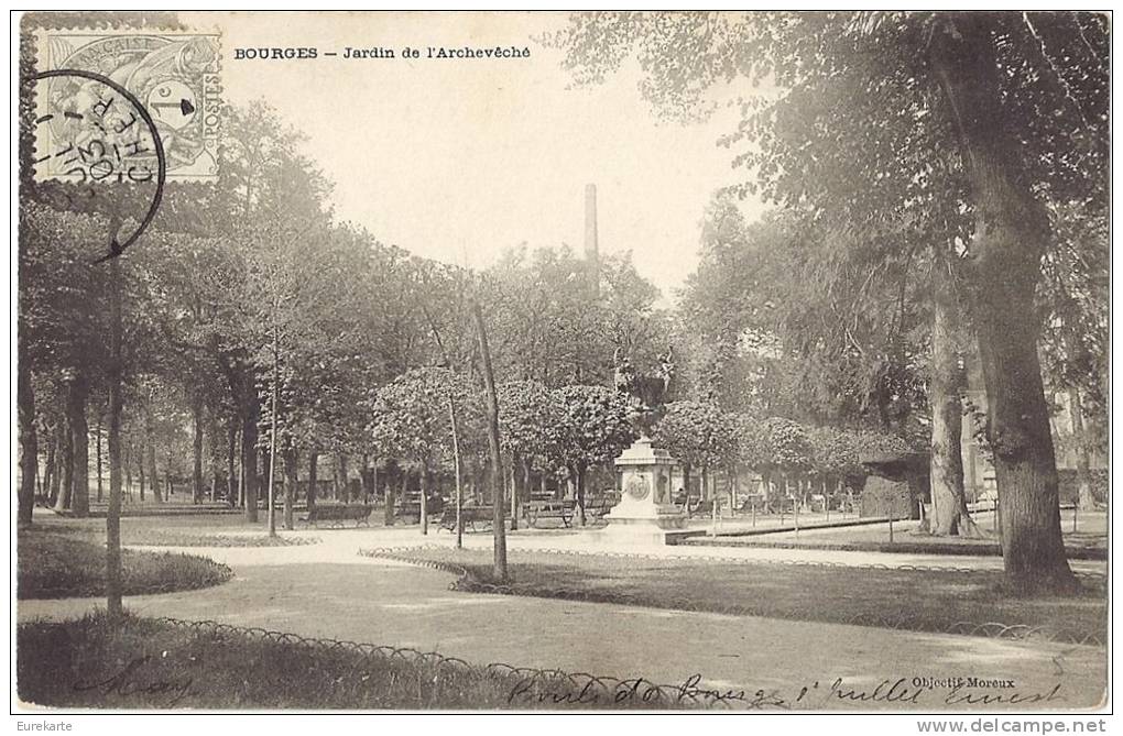 CHER 18.BOURGES LOT DE 3 CARTES CATHEDRALE,VITRAIL TULLIER ET JARDIN DE L ARCHEVECHE - Bourges