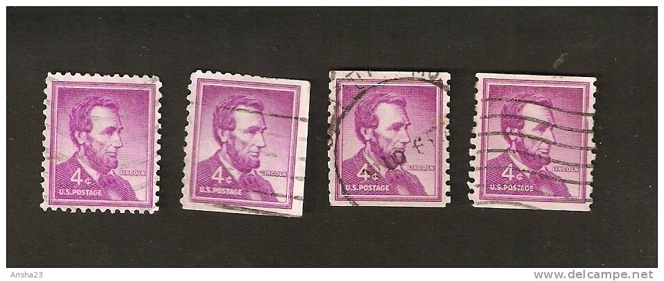 OS.20-1-2. United States, USA, LOT Set Of 4 - Lincoln 1951 - 1960 - 4 C Cents - Collezioni & Lotti