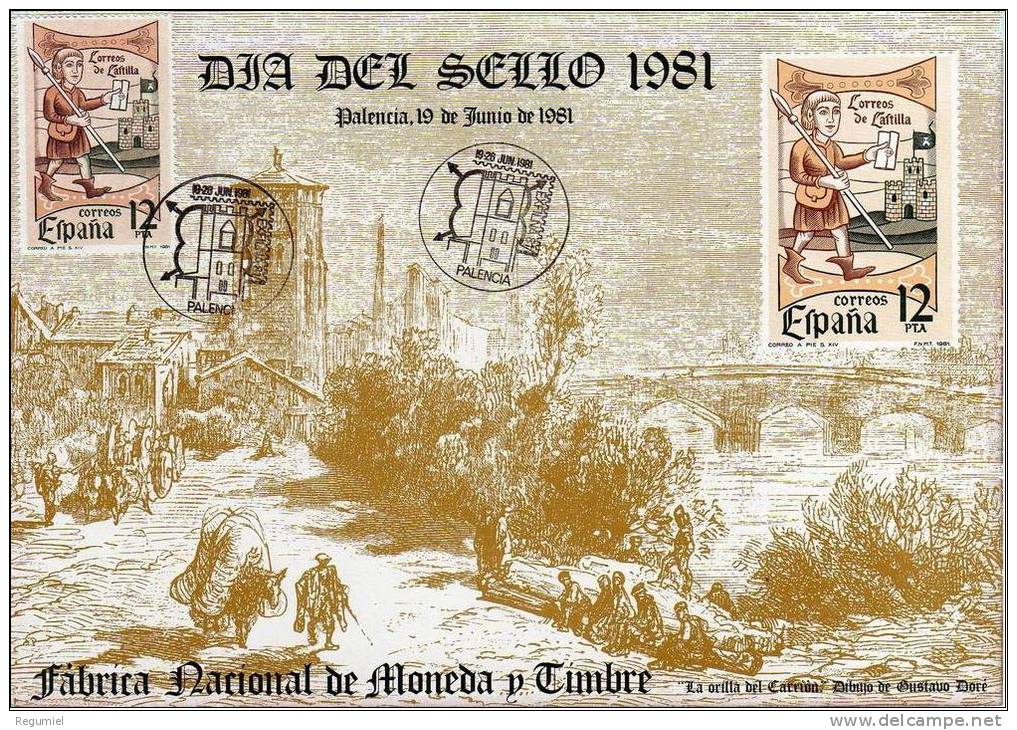 España Hoja Recuerdo 1981 HR 099 Dia Del Sello. Matasellada - Feuillets Souvenir