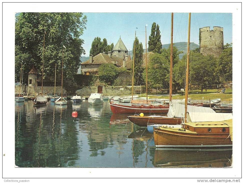 Cp, Suisse, Près De Vevey, La Tour De Peilz, , Le Port, Voyagée - La Tour-de-Peilz