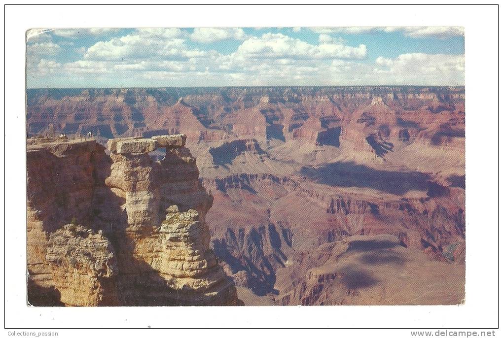 Cp, Etats-Unis, Grand Canyon Of Arizona, Mather Point, Voyagée 1957 - Gran Cañon