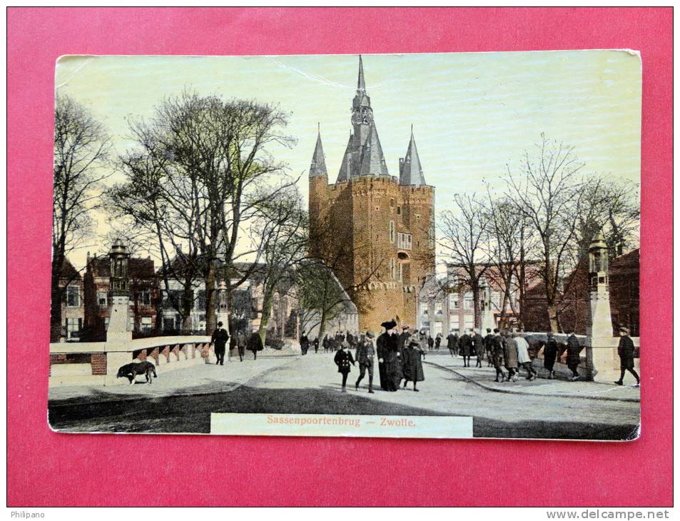 Netherlands > Overijssel > Zwolle     Sassenpoortenbrug 1912 Cancel------- Ref 732 - Zwolle