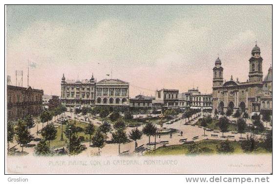 PLAZA MATRIZ CON LA CATEDRAL MONTEVIDEO 53 - Uruguay