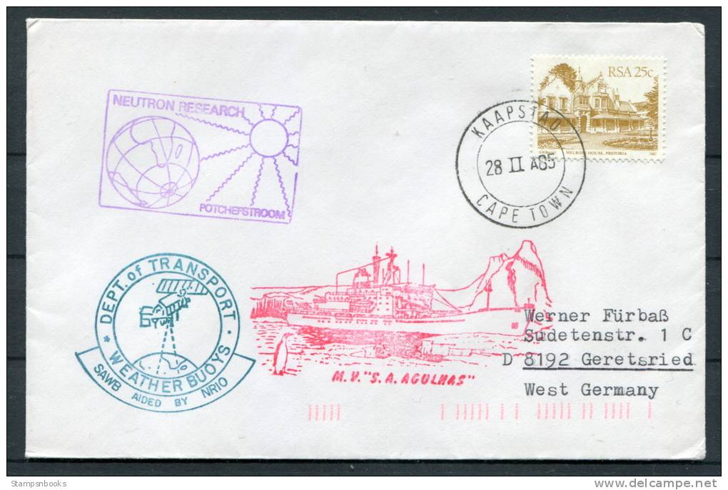 1985 South Africa Penguin Weather Buoys Space Ship Cover - Sonstige & Ohne Zuordnung