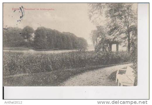 Litho Eutin Pfaueninsel Im Schlossgarten Bank Gel. 26.9.1912 Nach Borstel - Eutin