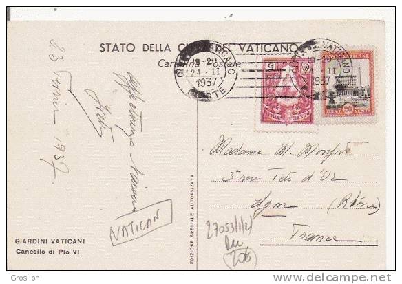 GIARDINI VATICANI CANCELLO DI PIO VI  (DESSIN) 1937 - Vatican
