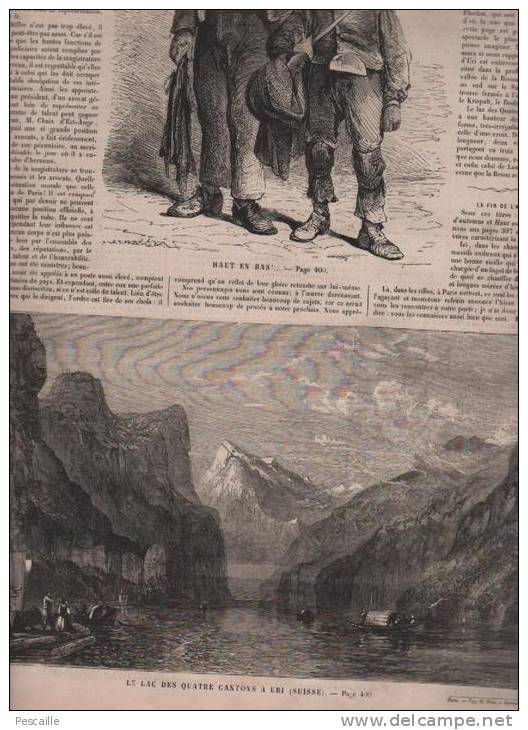 L´UNIVERS ILLUSTRE 08 11 1860 - SYRIE DEIR EL KAMAR - CHUTE DU ZAMBEZE - LAC DES QUATRE CANTONS URI - RAMONEURS - 1850 - 1899