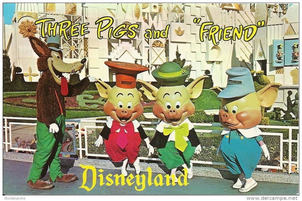 Disneyland Anaheim California / Three Pigs And Friend Wolf / Trois Petits Cochons Et Le Loup - Anaheim