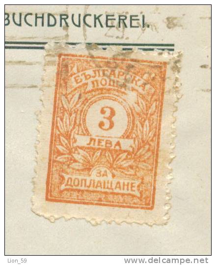 30K136 SOPHIA To WIEN AUSTRIA 1923 NIEDERLAGE INDUSTRIE Postage Due , Portomarken , Taxe  Bulgaria Bulgarie Bulgarien - Timbres-taxe