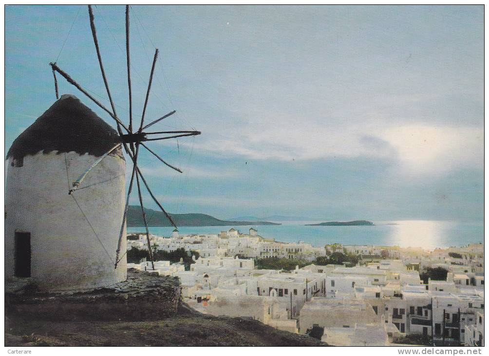 GRECE,GREECE,GRECIA,GRIECHENLAND,MYKONOS,MYCONOS,I LE DU NORD DES CYCLADES GRECQUES,mer égée,moulin - Grèce