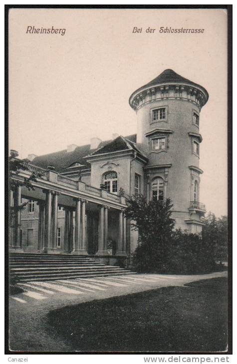 AK Rheinsberg, Bei Der Schlossterrasse, Gel, 1909 - Rheinsberg