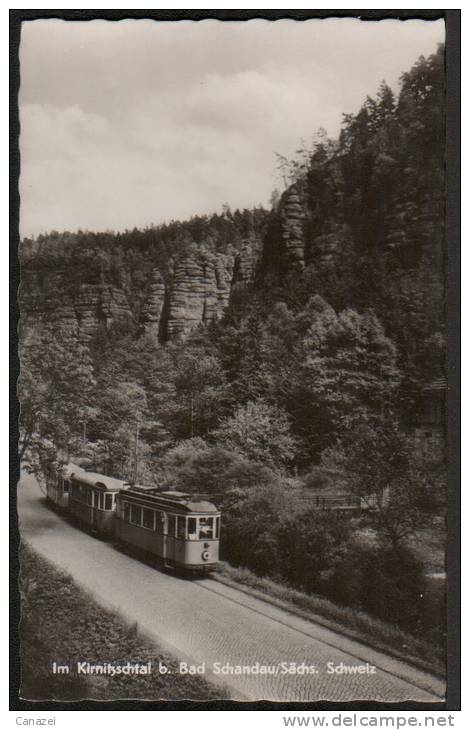 AK Bad Schandau, Kirnitzschtal, Straßenbahn, Gel, 1965 - Bad Schandau